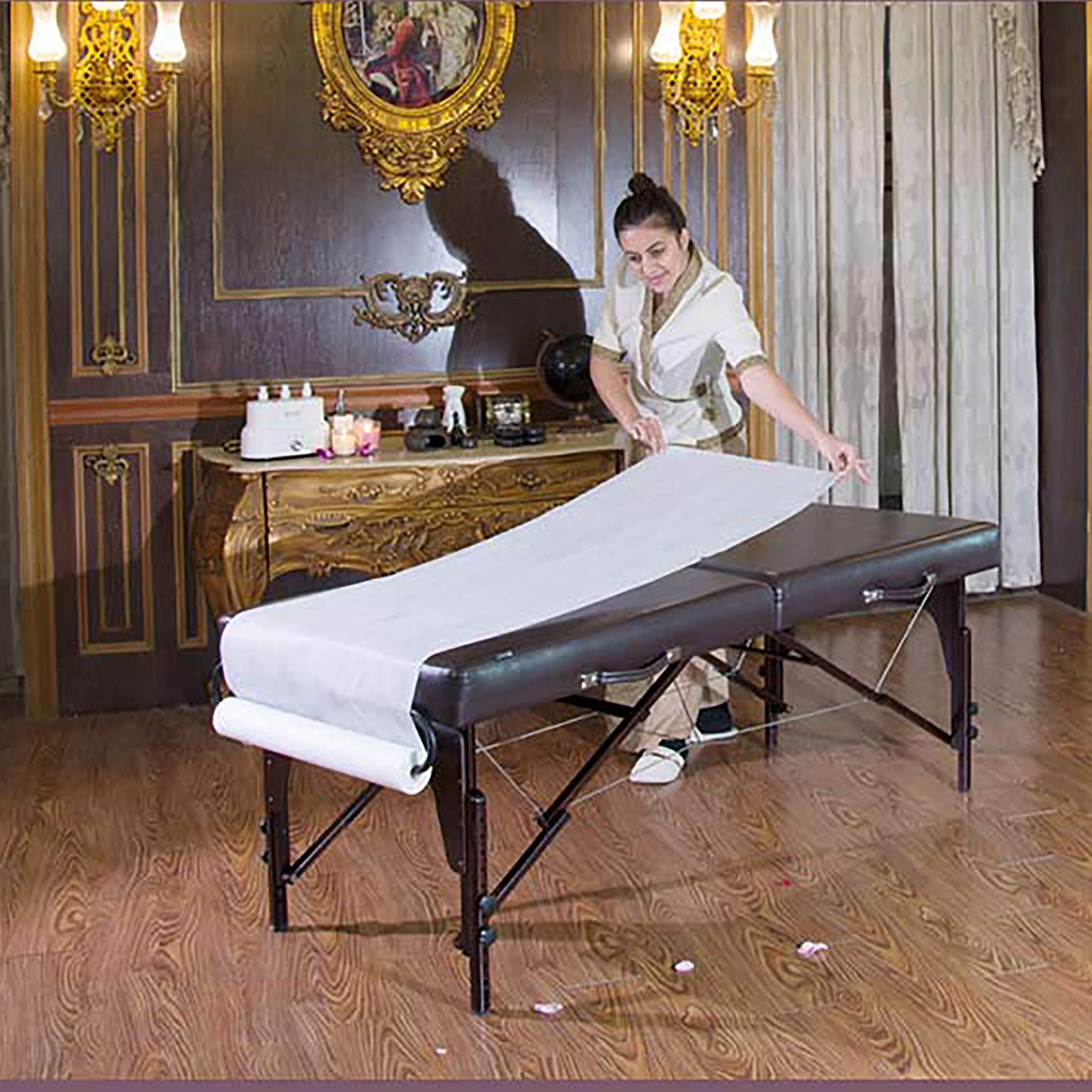 Disposable paper sheet roll